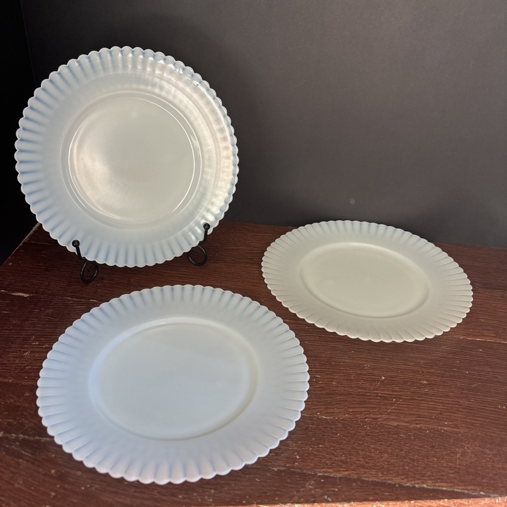 VTG MacBeth Evans Petalware Monax 8" Salad Plates Set Of 3